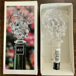 Mikasa Fruit Collection Austrian Crystal Wine Bottle Stopper New In Original Box
